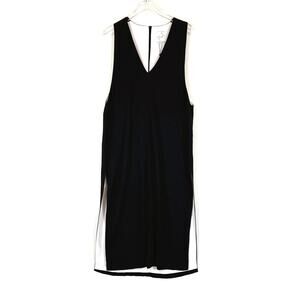 SIG Women's Midi Sleeveless V-Neck Shift Dress Medium Minimalist Classic Lagom